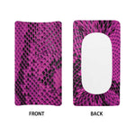 Magenta Pink And Black Snakeskin Print Changing Pad Cover