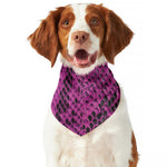 Magenta Pink And Black Snakeskin Print Dog Bandana