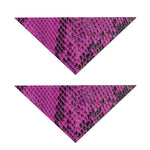 Magenta Pink And Black Snakeskin Print Dog Bandana