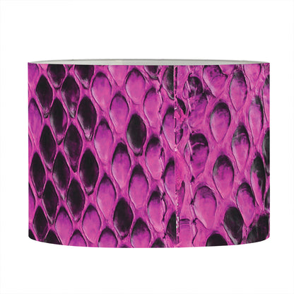 Magenta Pink And Black Snakeskin Print Drum Lamp Shade