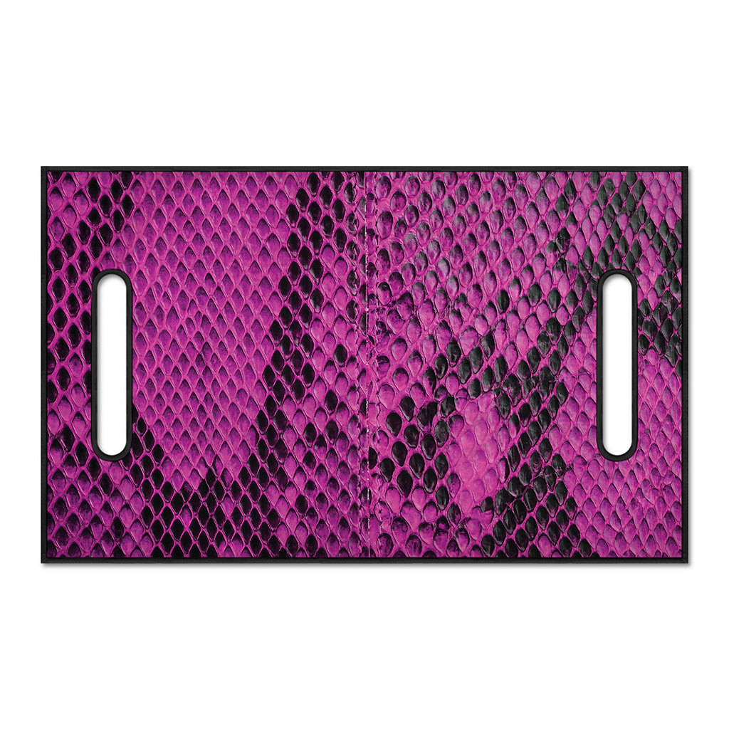 Magenta Pink And Black Snakeskin Print Golf Cart Seat Cover