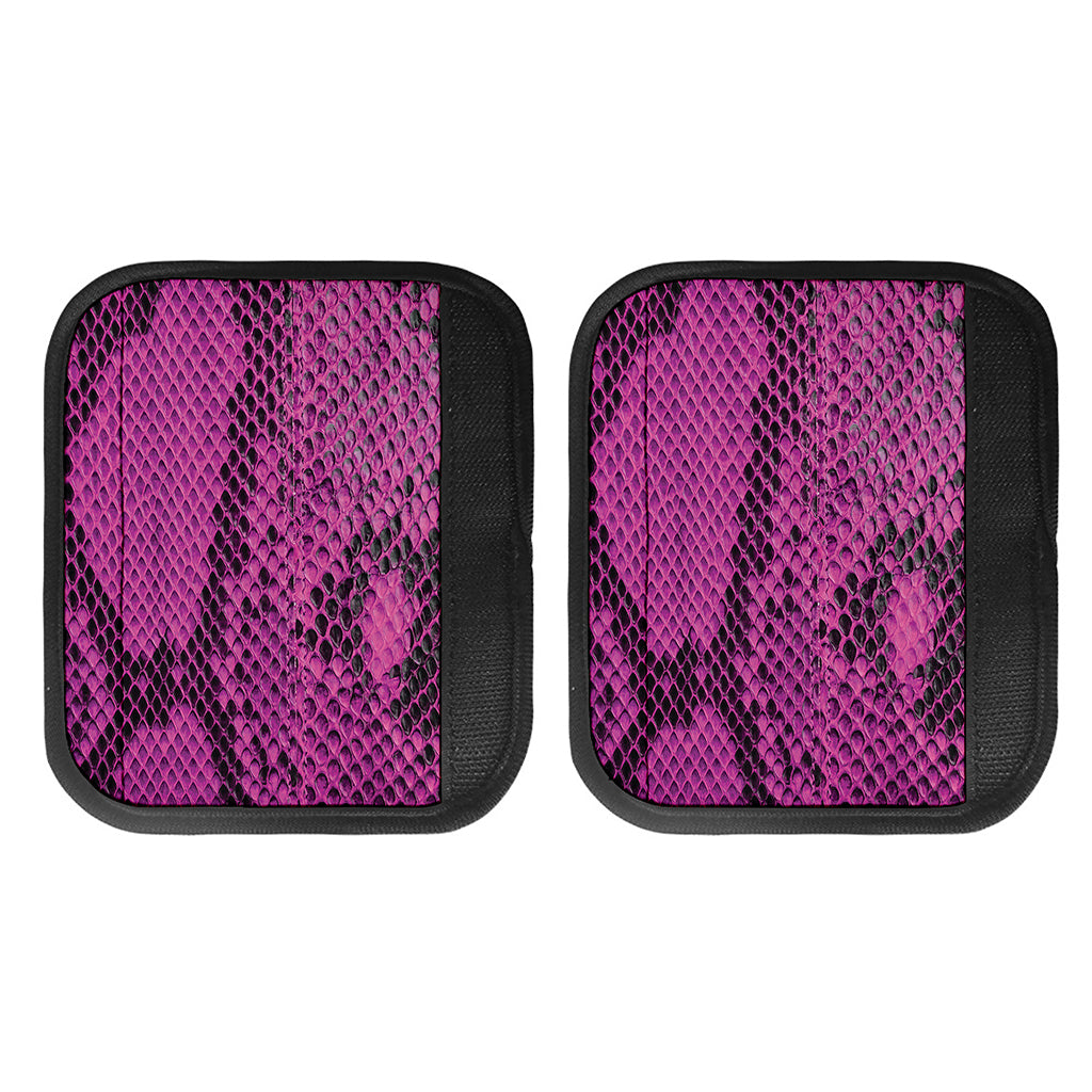 Magenta Pink And Black Snakeskin Print Handle Covers