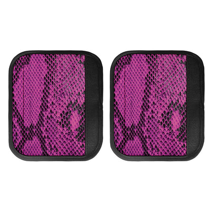 Magenta Pink And Black Snakeskin Print Handle Covers