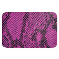 Magenta Pink And Black Snakeskin Print Indoor Door Mat