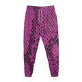 Magenta Pink And Black Snakeskin Print Jogger Pants