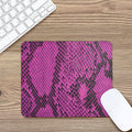Magenta Pink And Black Snakeskin Print Mouse Pad