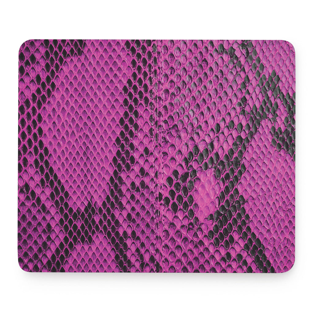 Magenta Pink And Black Snakeskin Print Mouse Pad
