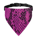 Magenta Pink And Black Snakeskin Print Over The Collar Dog Bandana