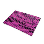 Magenta Pink And Black Snakeskin Print Pet Cooling Mat Cover