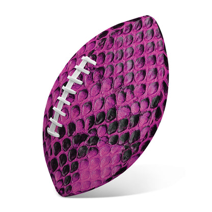 Magenta Pink And Black Snakeskin Print Rugby Ball