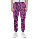 Magenta Pink And Black Snakeskin Print Scuba Joggers