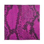 Magenta Pink And Black Snakeskin Print Silk Bandana