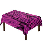 Magenta Pink And Black Snakeskin Print Tablecloth