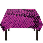Magenta Pink And Black Snakeskin Print Tablecloth