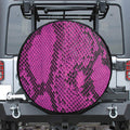 Magenta Pink And Black Snakeskin Print Tire Cover