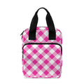 Magenta Pink And White Gingham Print Bible Tote Bag