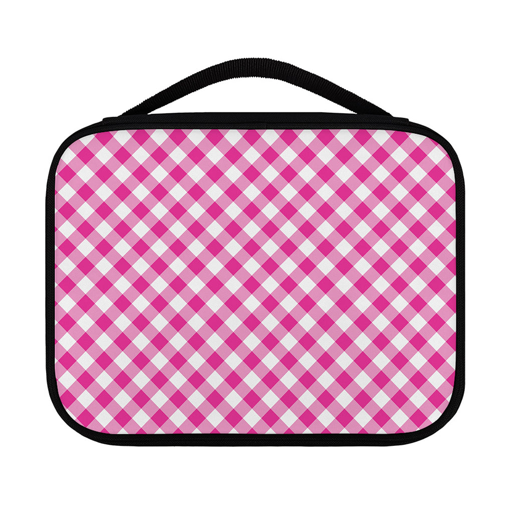 Magenta Pink And White Gingham Print Classic Bible Case