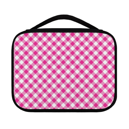 Magenta Pink And White Gingham Print Classic Bible Case