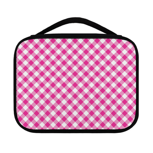 Magenta Pink And White Gingham Print Classic Bible Case