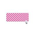 Magenta Pink And White Gingham Print Extended Mouse Pad