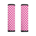 Magenta Pink And White Gingham Print Handle Covers