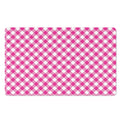 Magenta Pink And White Gingham Print Polyester Doormat