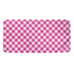 Magenta Pink And White Gingham Print Towel