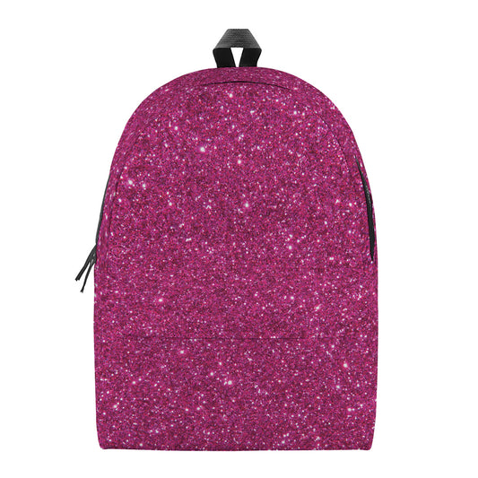 Magenta Pink Glitter Artwork Print (NOT Real Glitter) Backpack