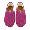 Magenta Pink (NOT Real) Glitter Print Casual Shoes