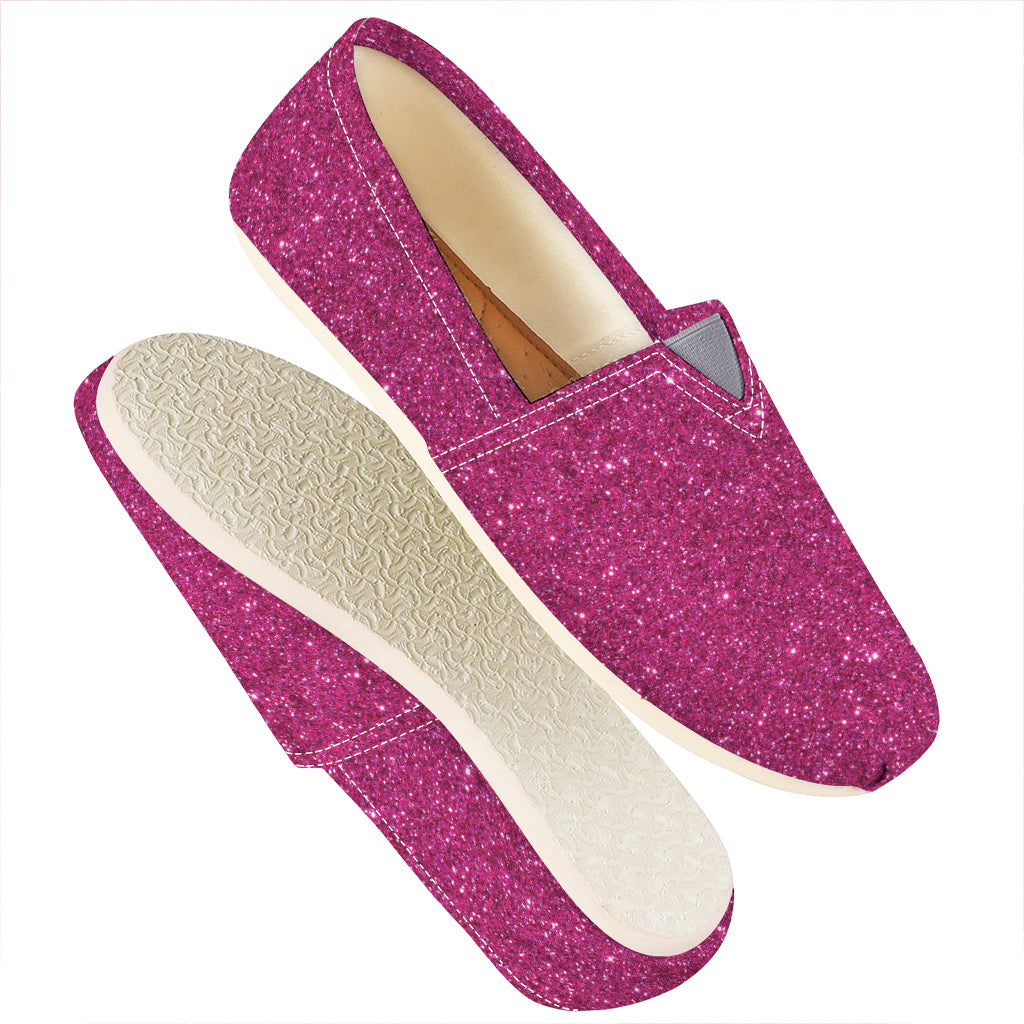 Magenta Pink Glitter Artwork Print (NOT Real Glitter) Casual Shoes