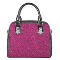 Magenta Pink (NOT Real) Glitter Print Shoulder Handbag