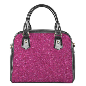 Magenta Pink Glitter Artwork Print (NOT Real Glitter) Shoulder Handbag