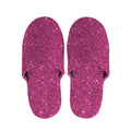 Magenta Pink (NOT Real) Glitter Print Slippers