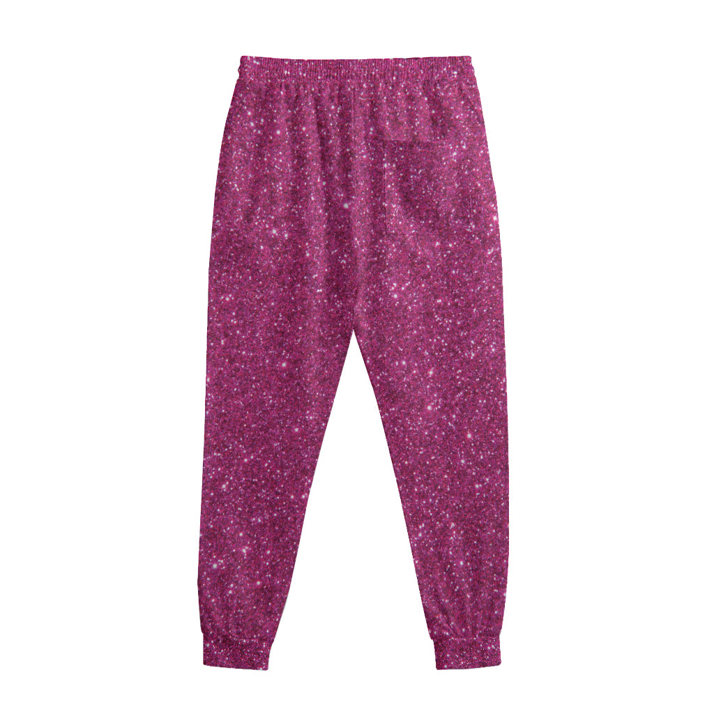 Magenta Pink Glitter Artwork Print (NOT Real Glitter) Sweatpants