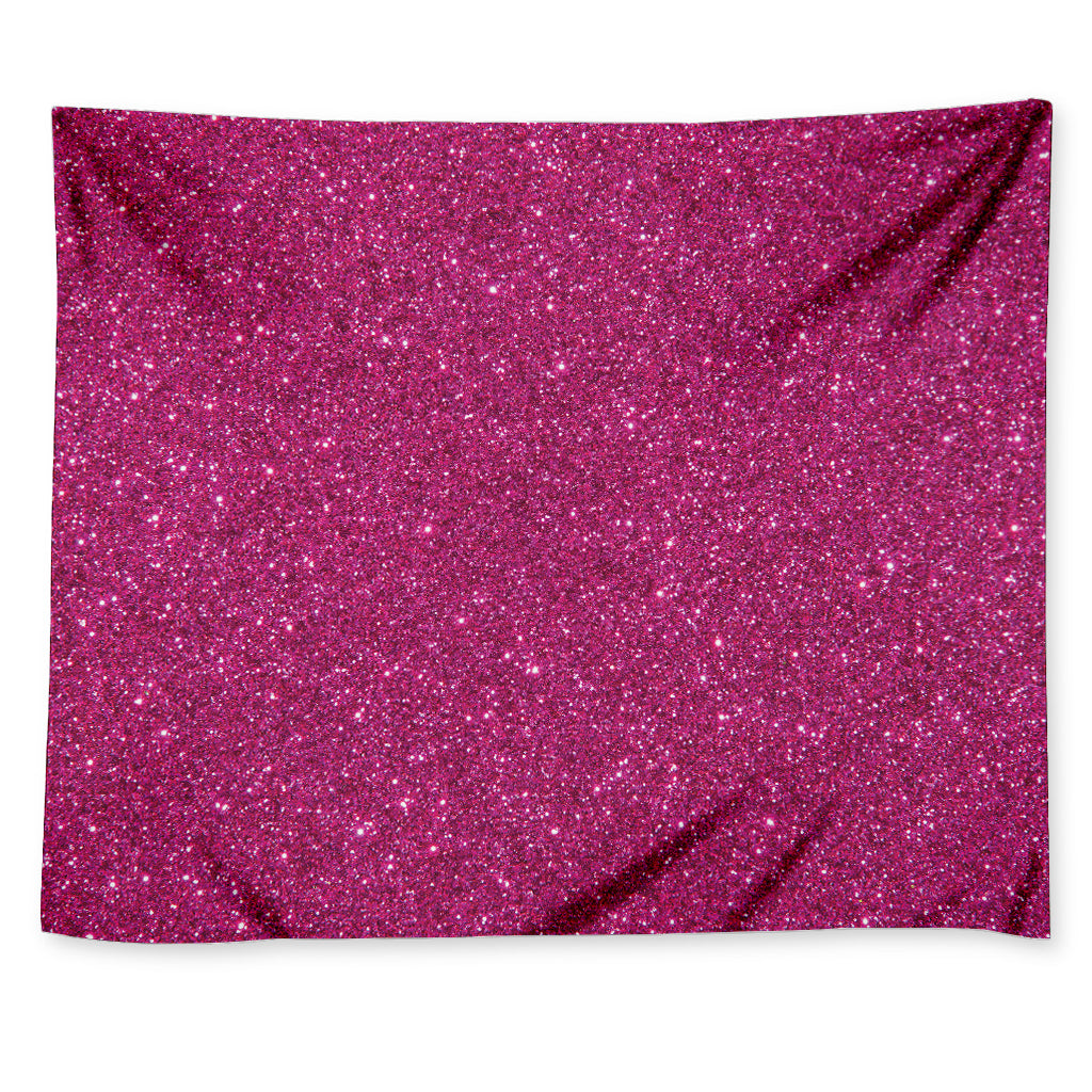 Magenta Pink Glitter Artwork Print (NOT Real Glitter) Tapestry