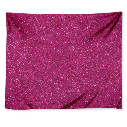 Magenta Pink Glitter Artwork Print (NOT Real Glitter) Tapestry