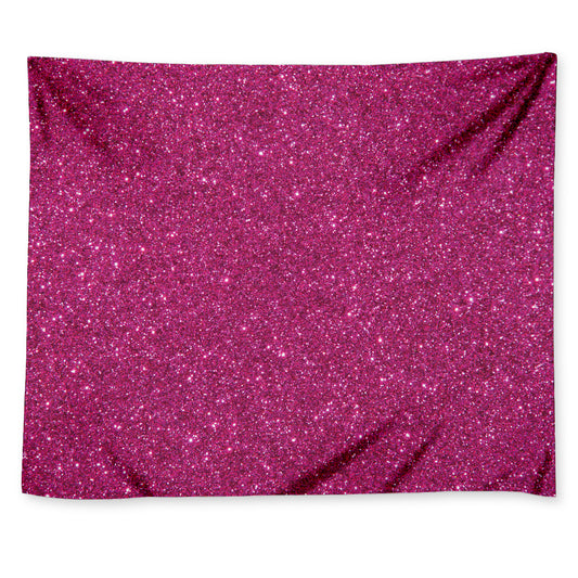 Magenta Pink Glitter Artwork Print (NOT Real Glitter) Tapestry