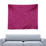 Magenta Pink Glitter Artwork Print (NOT Real Glitter) Tapestry
