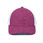 Magenta Pink Glitter Artwork Print (NOT Real Glitter) White Mesh Trucker Cap