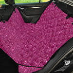 Magenta Pink (NOT Real) Glitter Print Pet Car Back Seat Cover