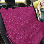 Magenta Pink (NOT Real) Glitter Print Pet Car Back Seat Cover