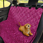 Magenta Pink (NOT Real) Glitter Print Pet Car Back Seat Cover