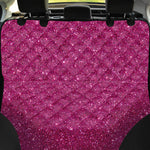 Magenta Pink (NOT Real) Glitter Print Pet Car Back Seat Cover