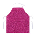 Magenta Pink (NOT Real) Glitter Print Adjustable Apron