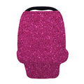 Magenta Pink (NOT Real) Glitter Print Baby Seat Cover