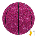Magenta Pink (NOT Real) Glitter Print Basketball