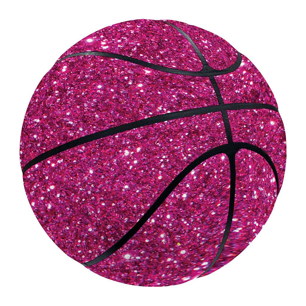 Magenta Pink (NOT Real) Glitter Print Basketball