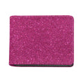 Magenta Pink (NOT Real) Glitter Print Bifold Wallet
