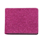 Magenta Pink (NOT Real) Glitter Print Bifold Wallet
