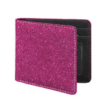 Magenta Pink (NOT Real) Glitter Print Bifold Wallet
